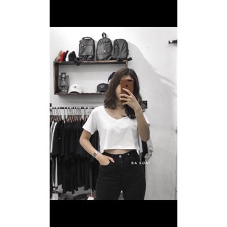 Áo croptop cổ V