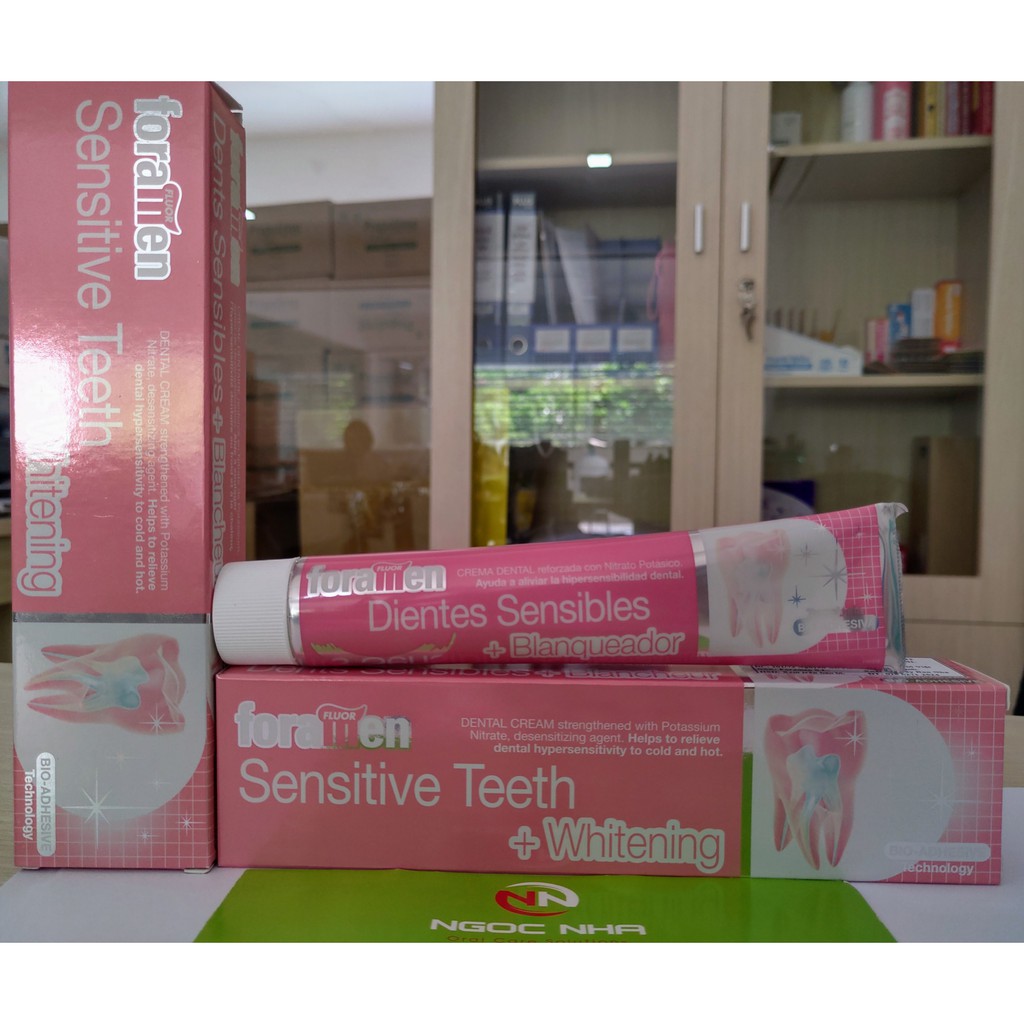 Kem đánh răng ngừa ê buốt, răng nhạy cảm và làm trăng răng tự nhiên Foramen Sensitive Teeth and Whitening 90g