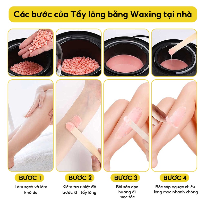 Sáp wax lông SUMAX Sáp nóng tẩy lông chuyên nghiệp không kích thích 100g