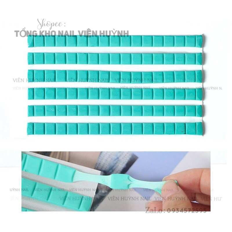 Keo đất sét nail, keo đa năng gắn móng giả tập vẽ , keo xanh dán móng giả