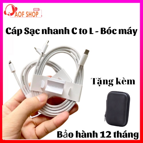 Cáp Sạc Nhanh Bóc Máy Siêu Hiếm C To lightning - Cáp dù - Bảo Hành 12T