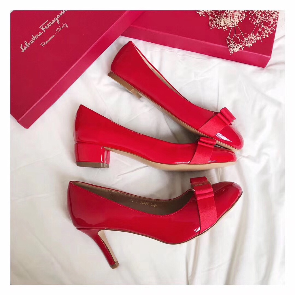 Giày Cao Gót Da Cừu Thời Trang Quyến Rũ Cho Nữ 7cm/4cm/0.8cm 33-41