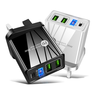 Củ Sạc Nhanh Qc3.0 3 Cổng Usb 3 Cổng Cho Android Và Iphone