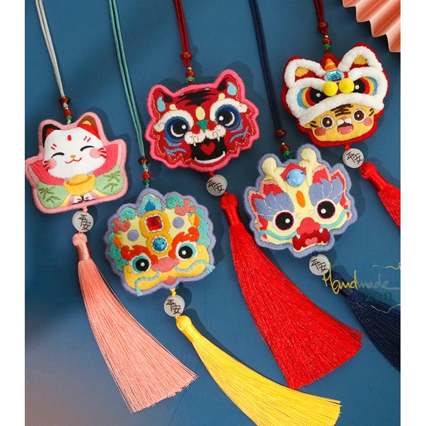 Bộ kit Nguyên Liệu Tự bạn Thêu Túi Thơm Hổ 2022 Omamori May Mắn Bình An - Quà Tặng Handmade DIY - Mie Shop