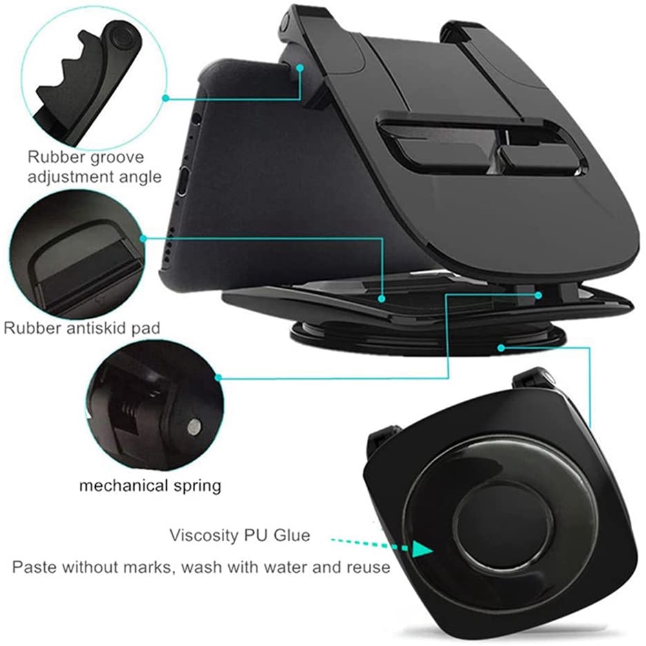 Giá Đỡ Điện Thoại Bằng Silicon Có Giác Hút Gắn Xe Hơi 4.0"-7.0" Tiện Dụng