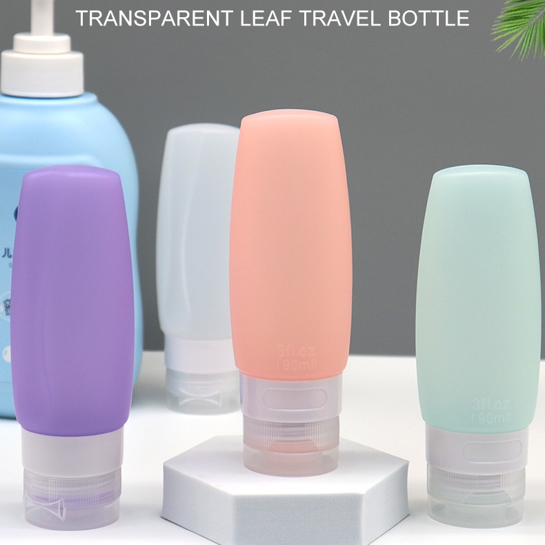 Chai Silicone Đựng Dầu Gội / Mỹ Phẩm 90ml Tiện Lợi Khi Đi Du Lịch