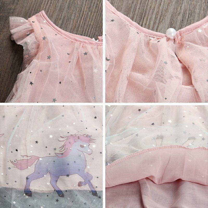 Đầm Pony voan lưới kèm Cài tóc  siêu yêu