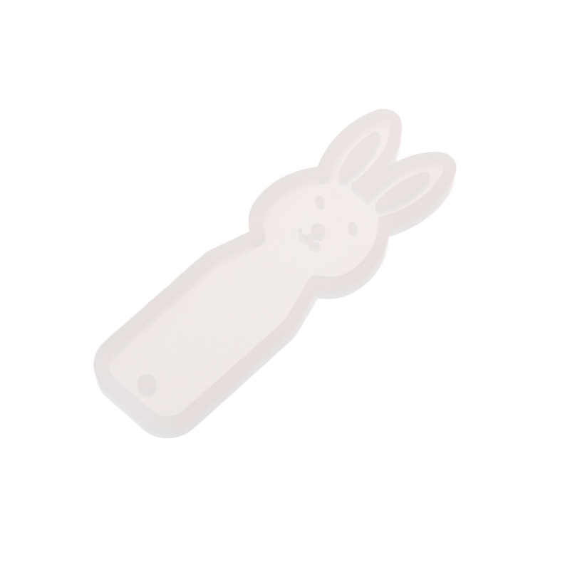 Khuôn Silicon Hình Chữ Nhật / Thỏ Dễ Thương Dùng Làm Thẻ Đánh Dấu Trang Sức DIY