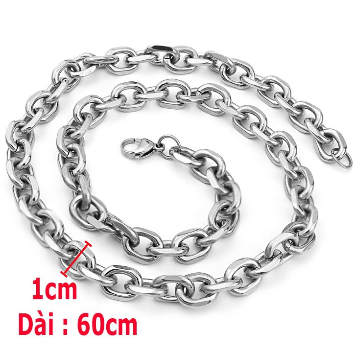 Dây chuyền inox nam mắc xích size đại không đen không gỉ