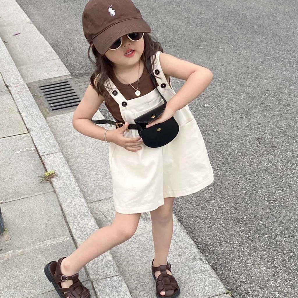 Set Đồ Mùa Hè 5 Món Gồm Áo Hai Dây Dáng Rộng Thoải Mái Hợp Thời Trang Cho Bé Gái / Bé Trai