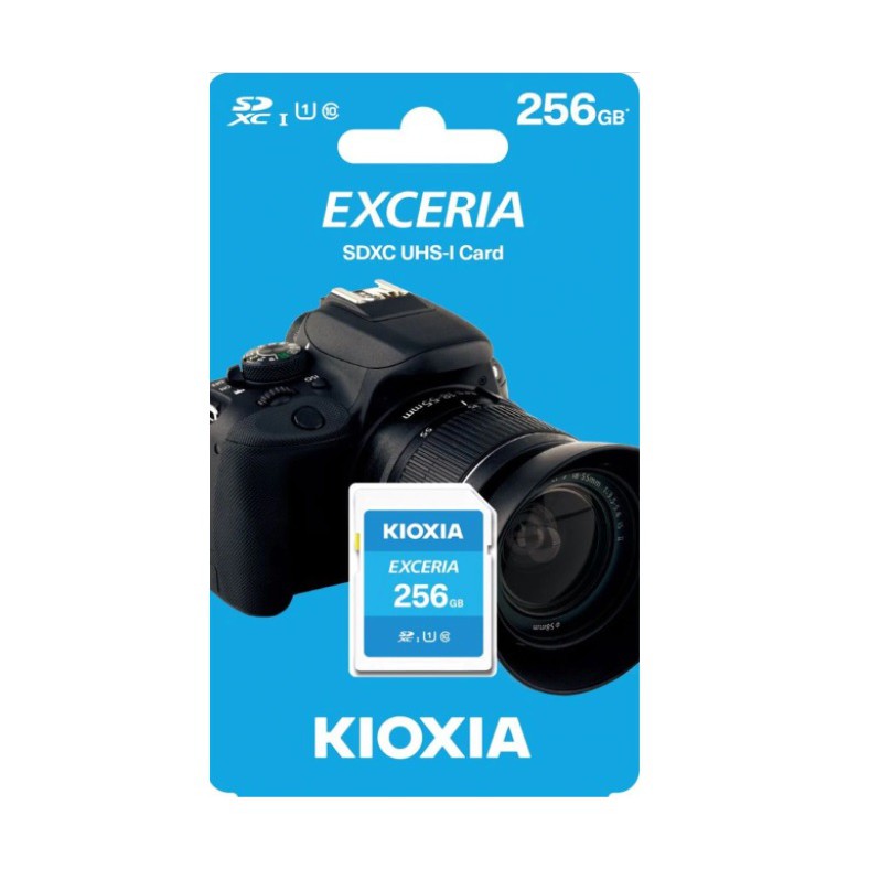 Thẻ nhớ SDXC Kioxia Exceria 256GB UHS-I U1 100MB/s (Xanh) - Formerly Toshiba Memory