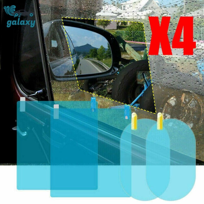 Bộ 4 Miếng Dán Chống Sương Mù / Mưa Cho Gương Chiếu Hậu Xe Hơi