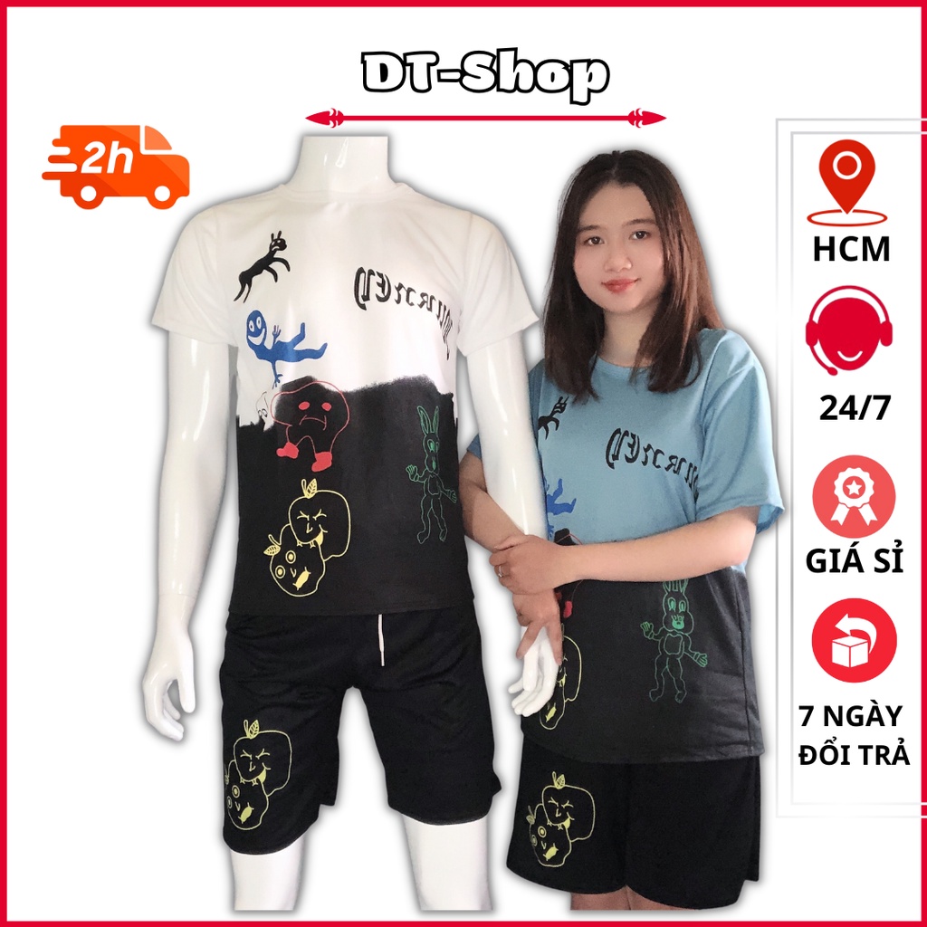 Bộ Quần Áo Nam Nữ Thể Thao Unisex Quần Short Áo Thun Họa Tiết In Chữ JOURNEY DT SHOP QA NAM 1000092V1