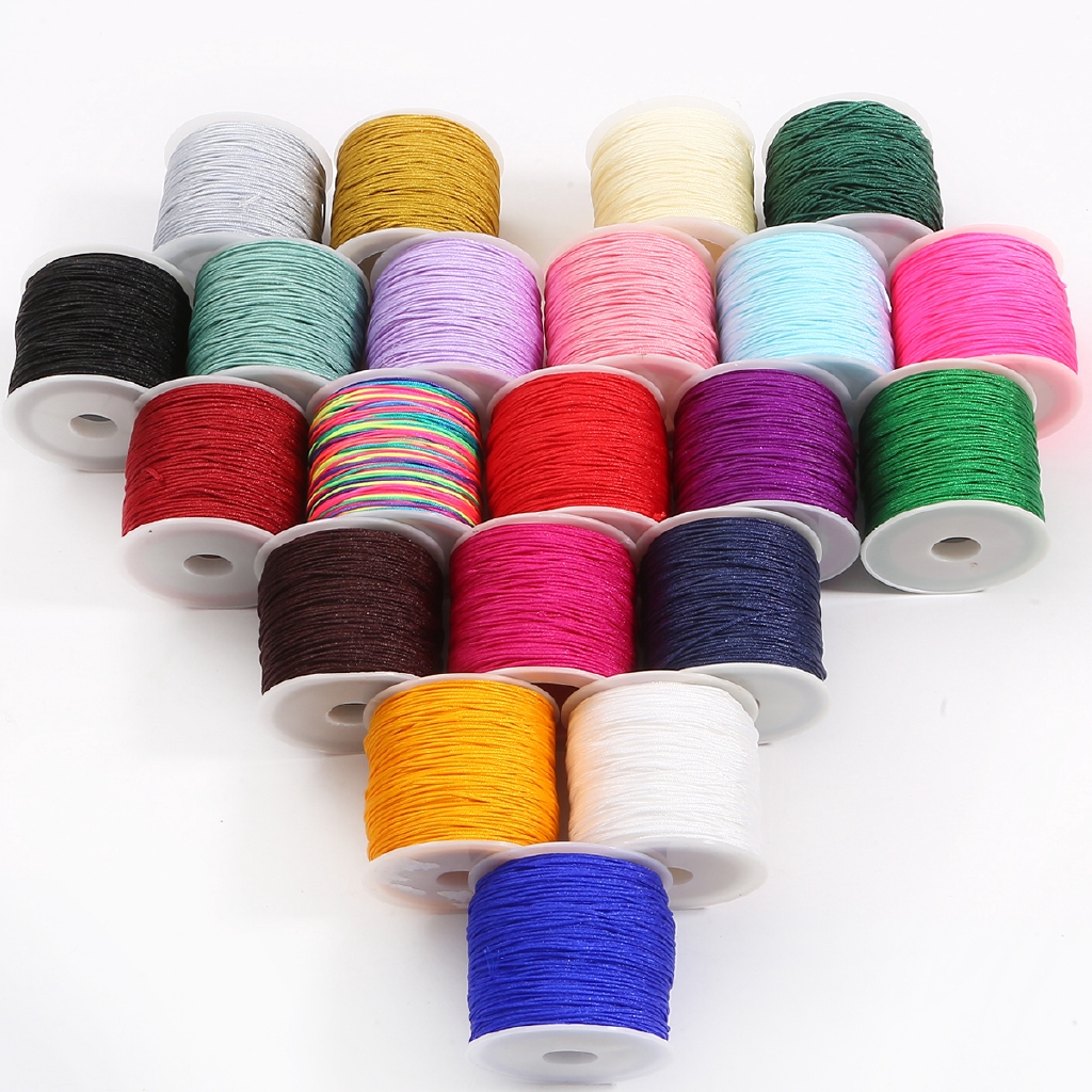 Cuộn dây cotton 50m 0.8mm dùng làm đồ trang sức thủ công