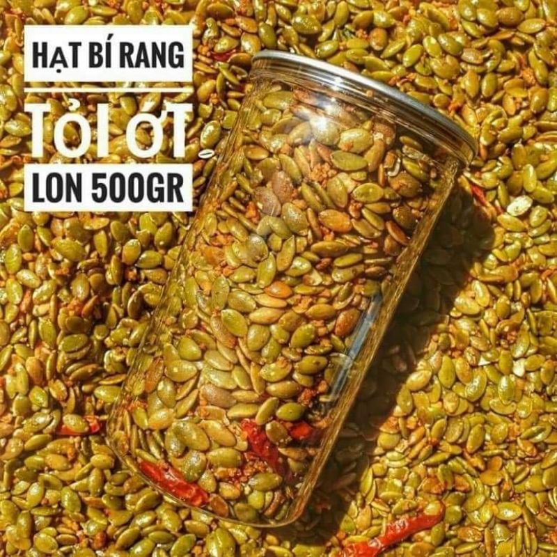 HẠT BÍ XANH TỎI ỚT(Hủ pet 400g)