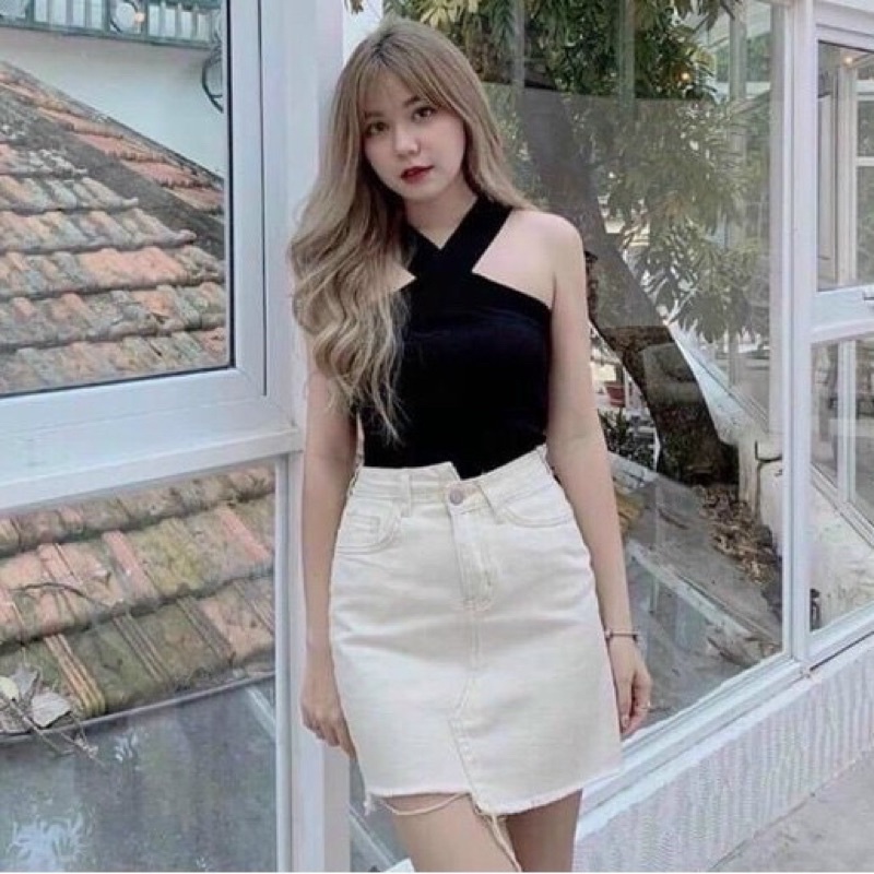 Áo 2 dây đắp chéo cổ yếm - mua hóa đơn trên 300k được tặng 1 phần quà từ shop CAROTSHOP | BigBuy360 - bigbuy360.vn