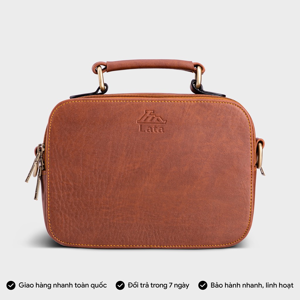 Túi đeo chéo nữ thời trang LATA HN90 da tổng hợp phong cách vintage - FADODA bảo hành trọn đời