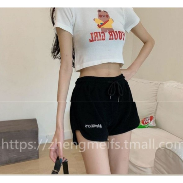 Quần Shorts Nữ Chất Thun Dày Dặn Có Dây Rút Phiên Bản Hàn Quốc - T13(order Quảng Châu)