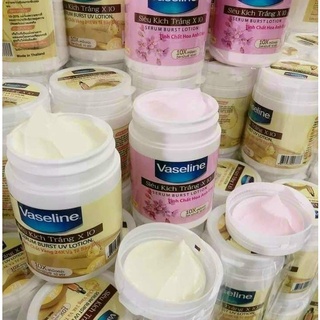 Kem kích trắng vaseline x10 hủ 200gr-kem kích trắng dưỡng ẩm vaseline x10.