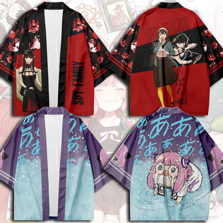 Áo Khoác Cardigan Tay Dài Dáng Rộng In Họa Tiết Anime 3D Hóa Trang Nhân Vật Jason SPY FAMILY Haori