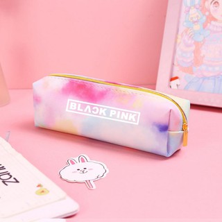 Bóp viết da PU màu hồng in hình nhóm nhạc KPOP blackpink