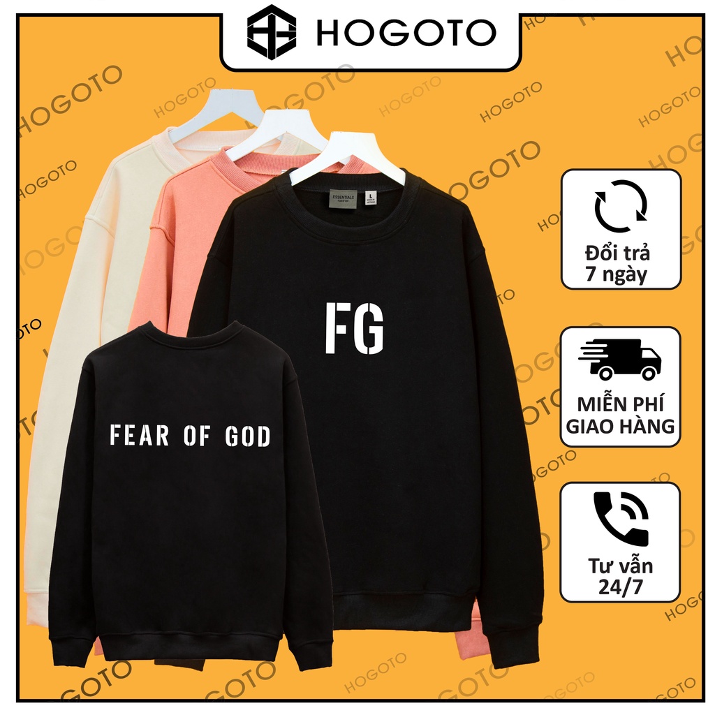Áo nỉ Sweater FG Fear Of God Hogoto shop , Áo sweater nam nữ nỉ bông cotton