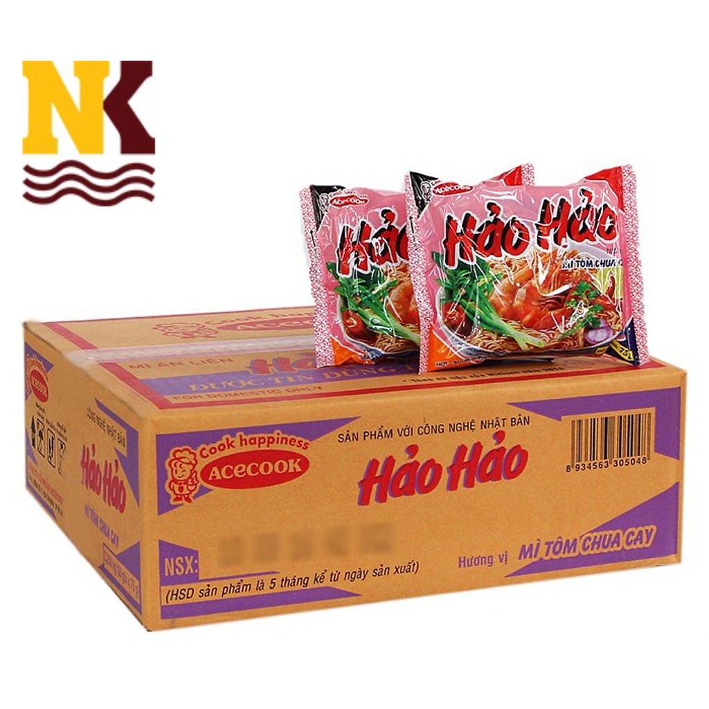 [Mã GROXUAN1 giảm 8% đơn 150K] Mì hảo hảo chua cay 75g x 30 gói