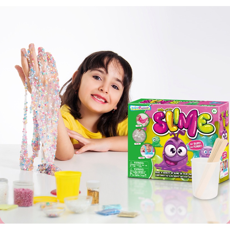 Đồ chơi tự làm Slime DIY thủ công cho bé - Chất nhờn ma quái handmade vui nhộn