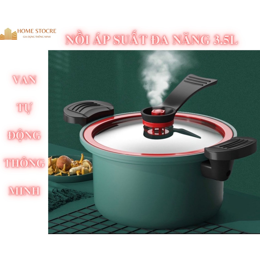 Nồi Áp Suất Cao cấp 24cm Dung tích 3.5L Dùng được bếp Gas, hồng ngoại, điện, bếp từ-BẢO HÀNH 12 THÁNG