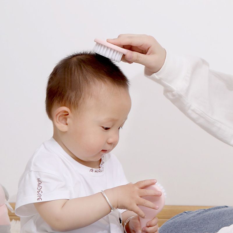 Set 2 Lược Chải Tóc Mềm Mại Bằng Nhựa Dành Cho Bé Sơ Sinh