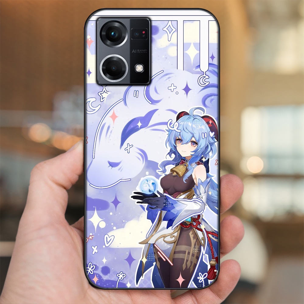 Ốp lưng Oppo Reno 8 4G viền đen in hình Ganyu Genshin Impact