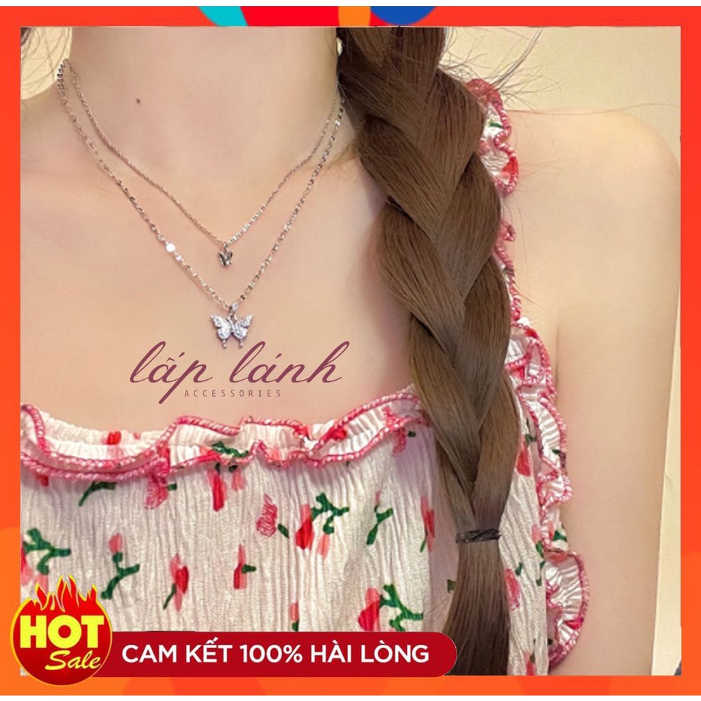 [HOT] DÂY CHUYỀN VÒNG CỔ HÌNH BƯỚM 2 DÂY ĐÍNH ĐÁ NHÂN TẠO UNISEX THỜI TRANG PHONG CÁCH HÀN QUỐC221VC004