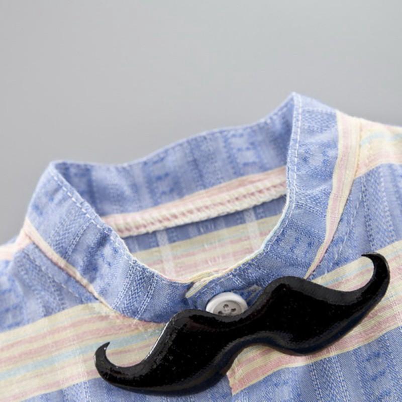 Bộ áo sơ mi họa tiết sọc và quần ngắn thời trang mùa hè cho bé