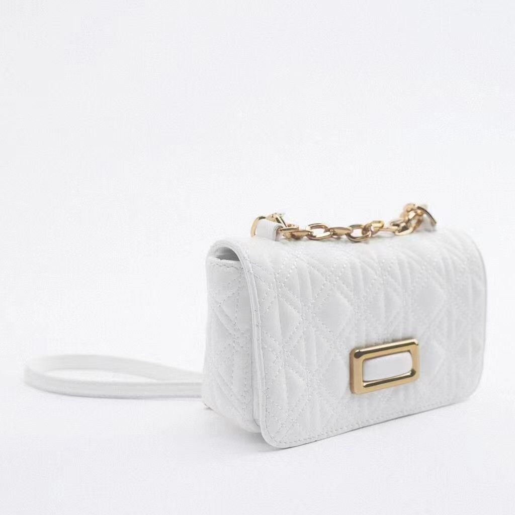 Túi Xách Zara Đính Đá Phối Dây Xích Thời Trang Sang Trọng Cho Nữ