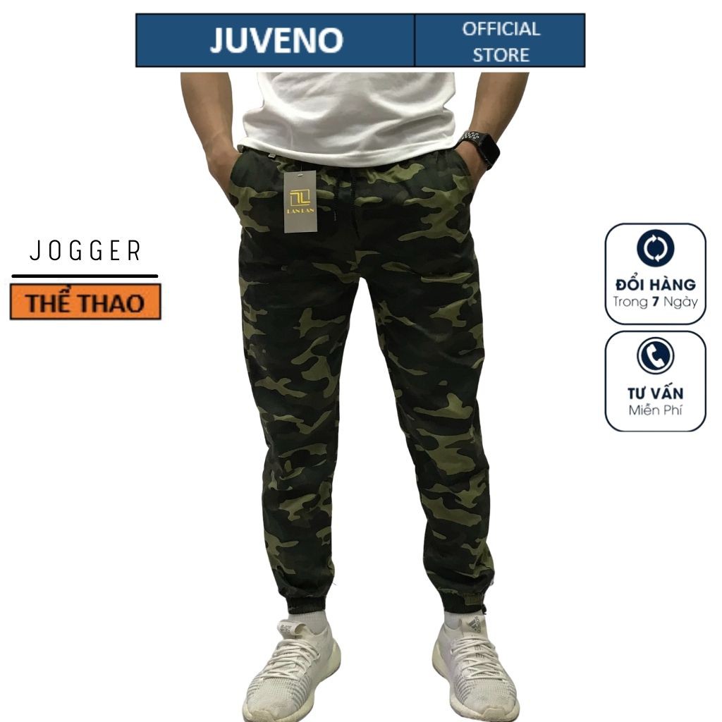 Quần Jogger Rằn Ri JUVENO Mặc Đôi Nam Nữ Cực Đẹp - Phong Cách Trẻ Trung (45-75kg)