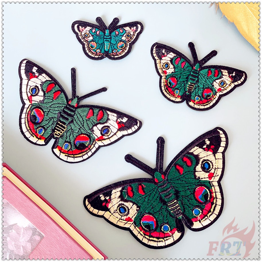 ✿ Sticker Ủi Thêu Hình Bướm Phong Cách Harajuku Nhật Bản ✿ 1 Sticker Ủi Thêu Hình Huy Hiệu