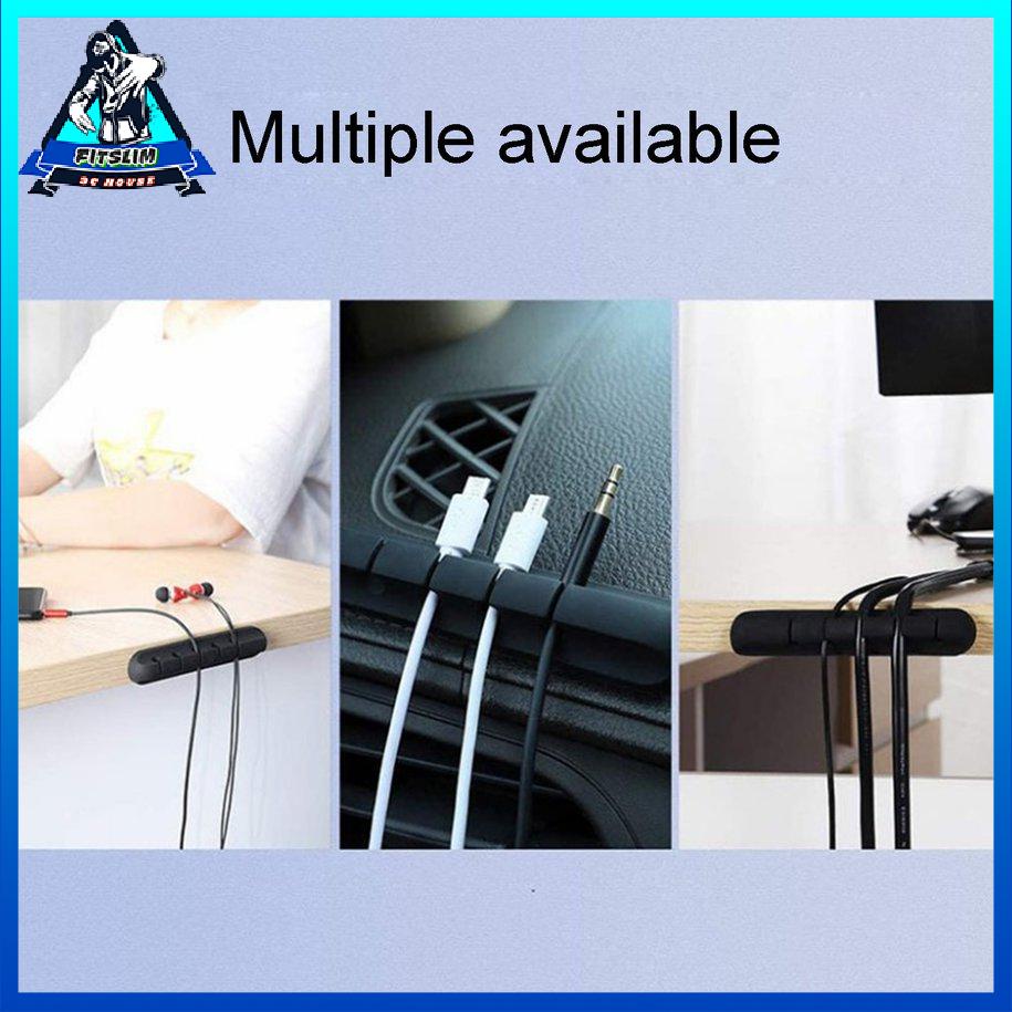 Bộ tổ chức cáp Silicone Usb Cáp Winder Máy tính để bàn Quản lý gọn gàng Giá đỡ cáp [8/13]