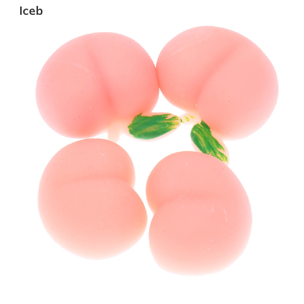 Bộ 2 Đồ Chơi Bóp Nén Bằng Silicon Mềm Hình Mông Quả Đào Dễ Thương