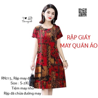 RN215_rập giấy may đầm suông nữ