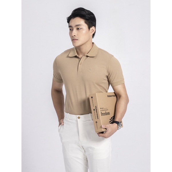 ÁO POLO THÊU LOGO CÁNH THUYỀN NÂU CAFE