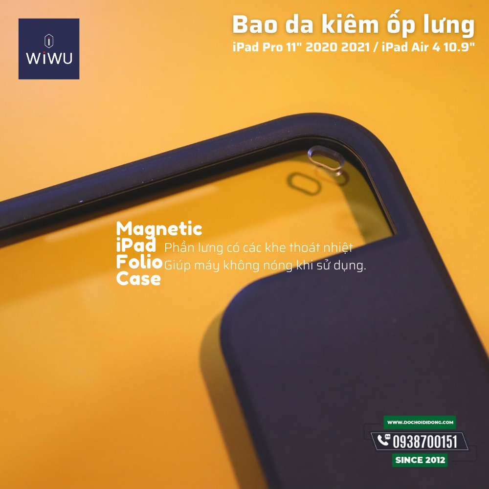Bao da Wiwu 2 in 1 Folio Case Cho IPad Pro 11'' 2020, IPad M1 M2 11'' , IPad Air 4 10.9 inch