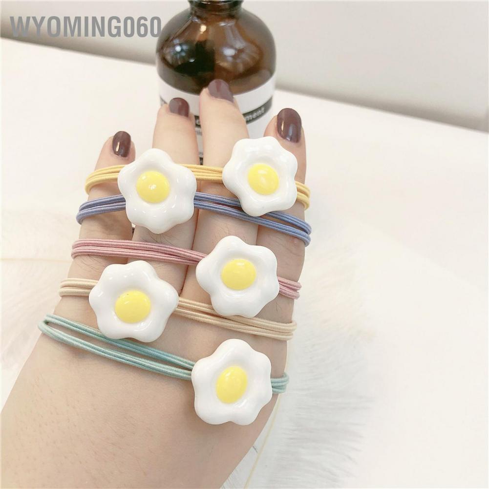 Wyoming060 Hair Tie Band Rope Ponytail Holder Elastic Fashionable Cute for Party Office School