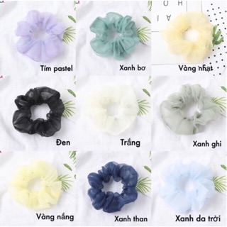 Cột tóc scrunchies voan trong