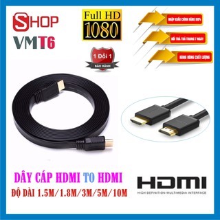 [Mã ELHACE giảm 4% đơn 300K] [Giá Sập Sàn] Cáp HDMI dây dẹp chống nhiễu - Full HD 1080 - Tùy chọn độ dài !