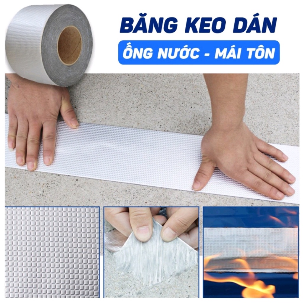 Băng Keo Chống Thấm Rộng 5cm/ 10cm Dài 5 Mét . Miếng Siêu Dính - Chống Thấm Dột