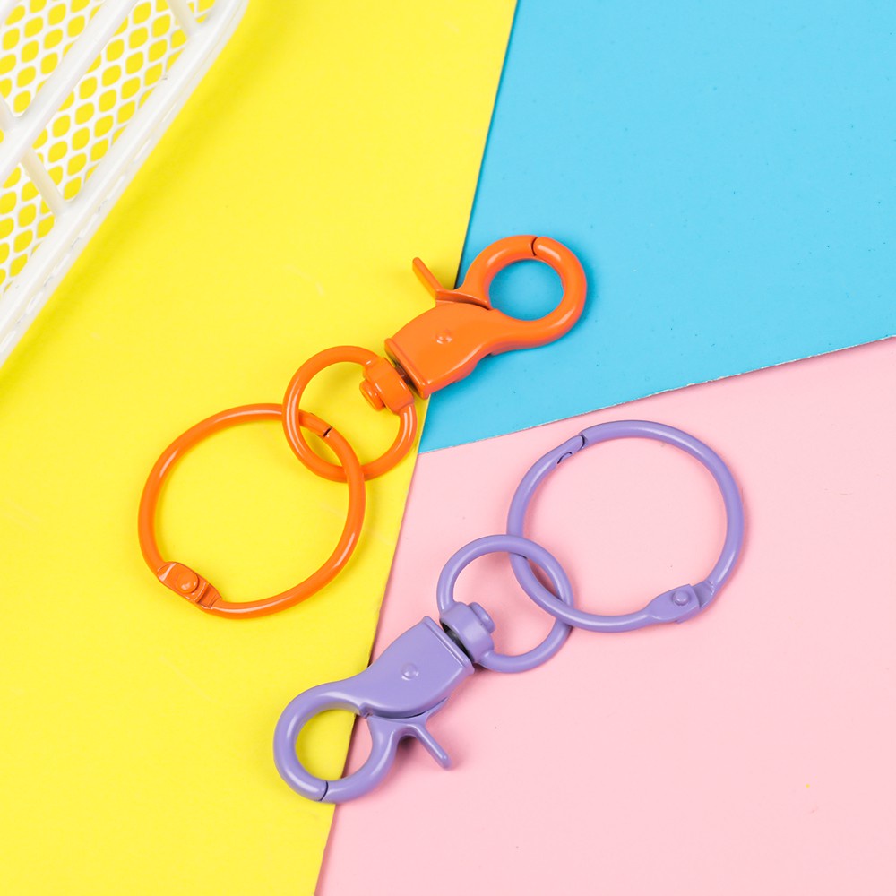 DAPHNE Hardware Bags Strap Buckles Jewelry Making Collar Carabiner Snap Lobster Clasp Metal DIY KeyChain Bag Part Accessories Split Ring Hook/Multicolor