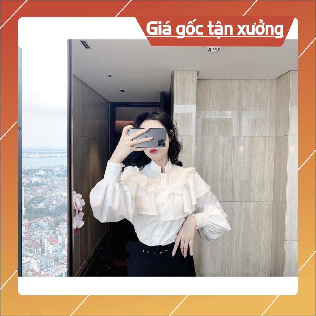 [Hàng Chất Lượng] Áo Sơ Mi Nút Ngọc Bèo Tầng Cổ Trụ MELY (TRẮNG) | BigBuy360 - bigbuy360.vn