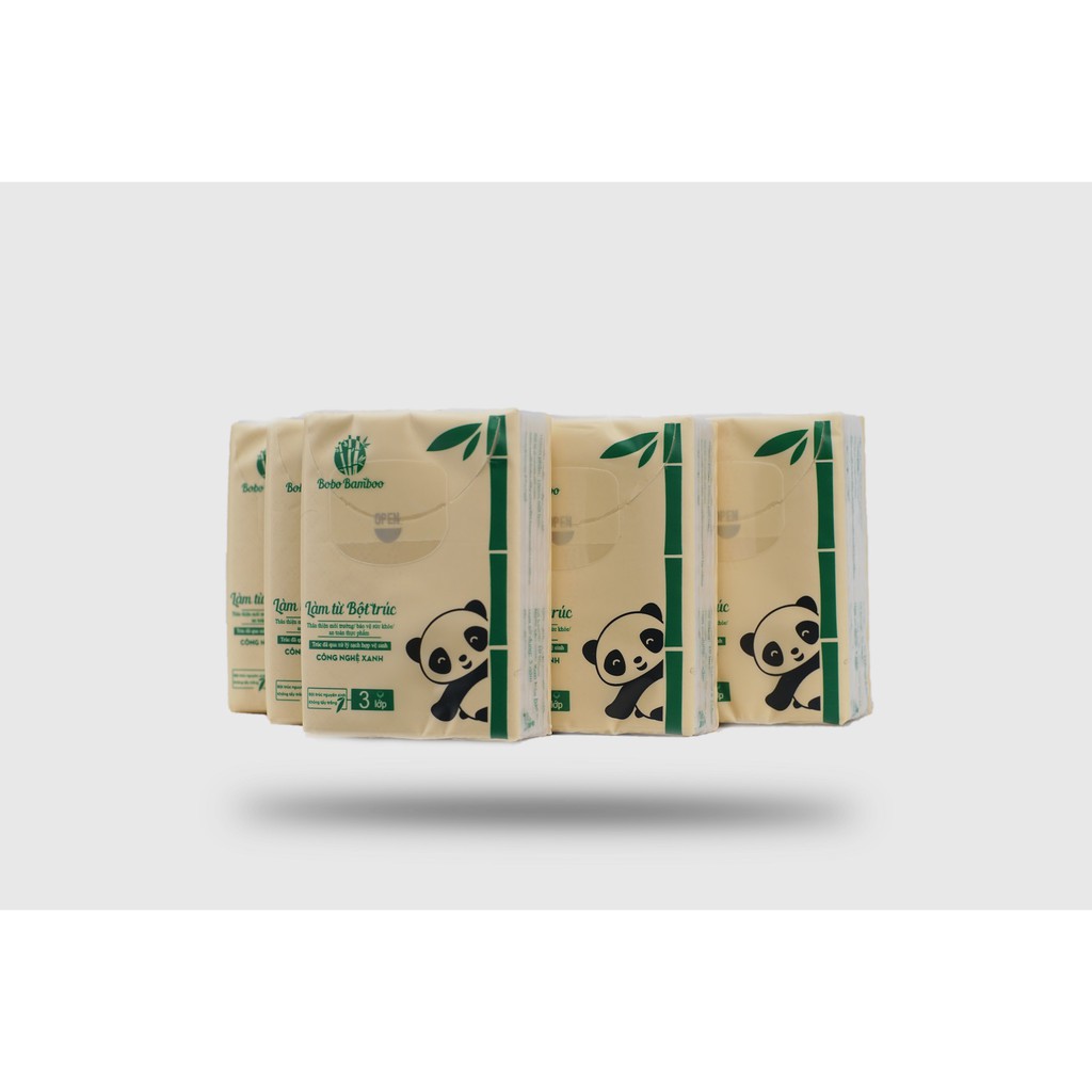 50 Gói Giấy Bỏ Túi Làm Từ Bột Trúc Siêu Dai Bobo Bamboo