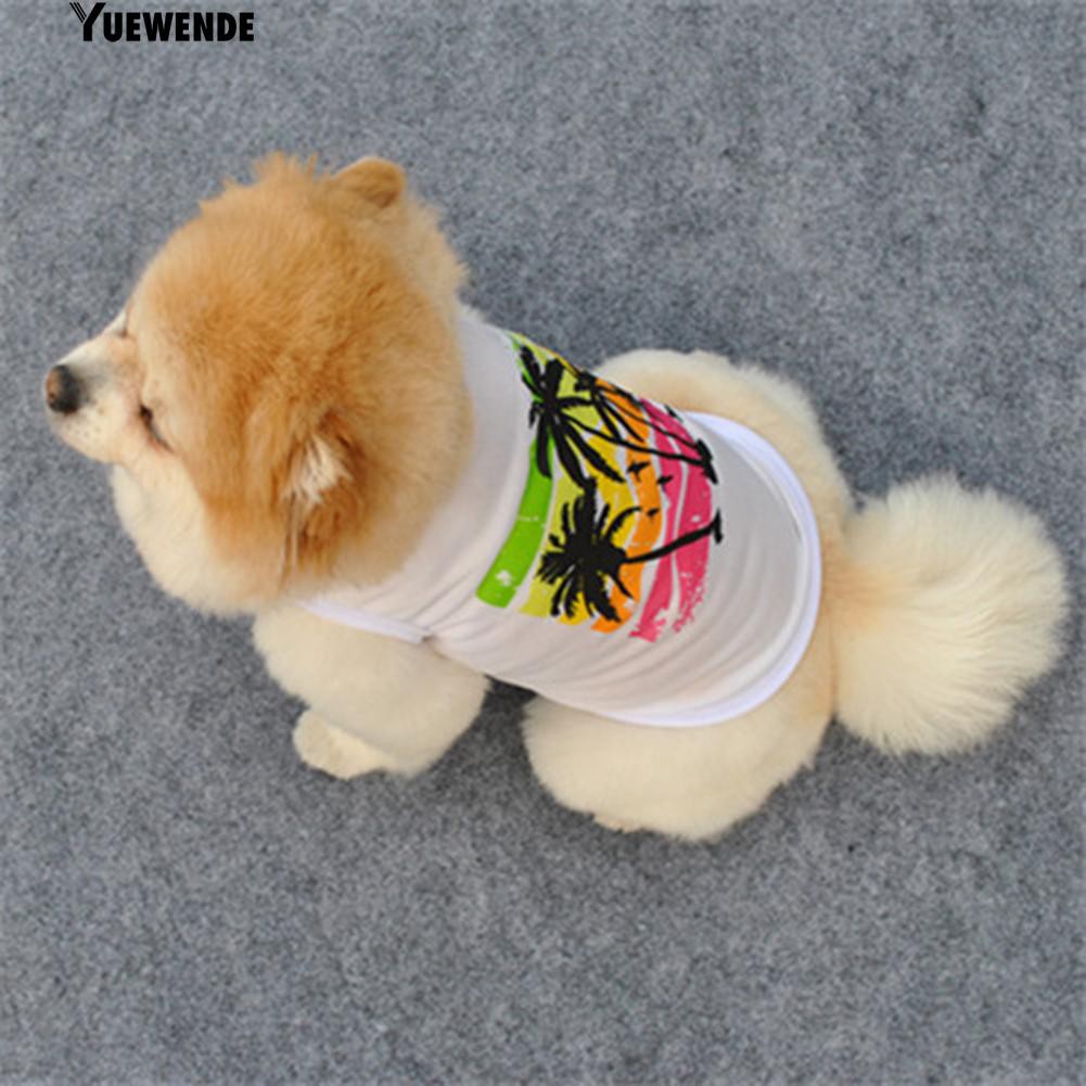Áo thun cộc tay in hình cây dừa cho cún cưng