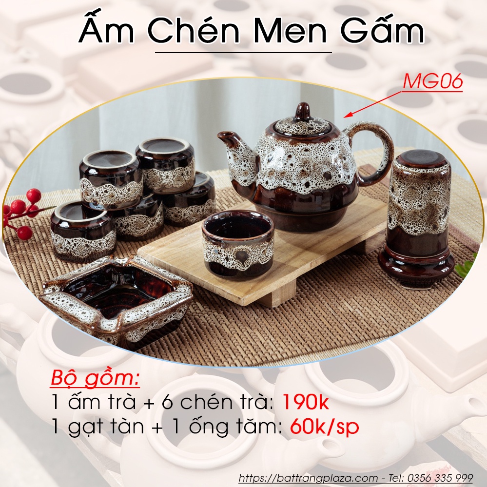 Ấm Trà Bát Tràng Đồng Giá 190K